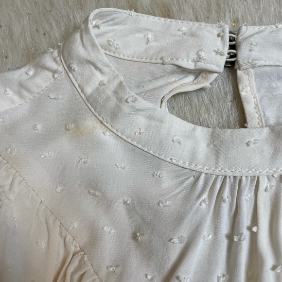 Wild fable cream speckled ruffle peasant blouse - Picture 3 of 5